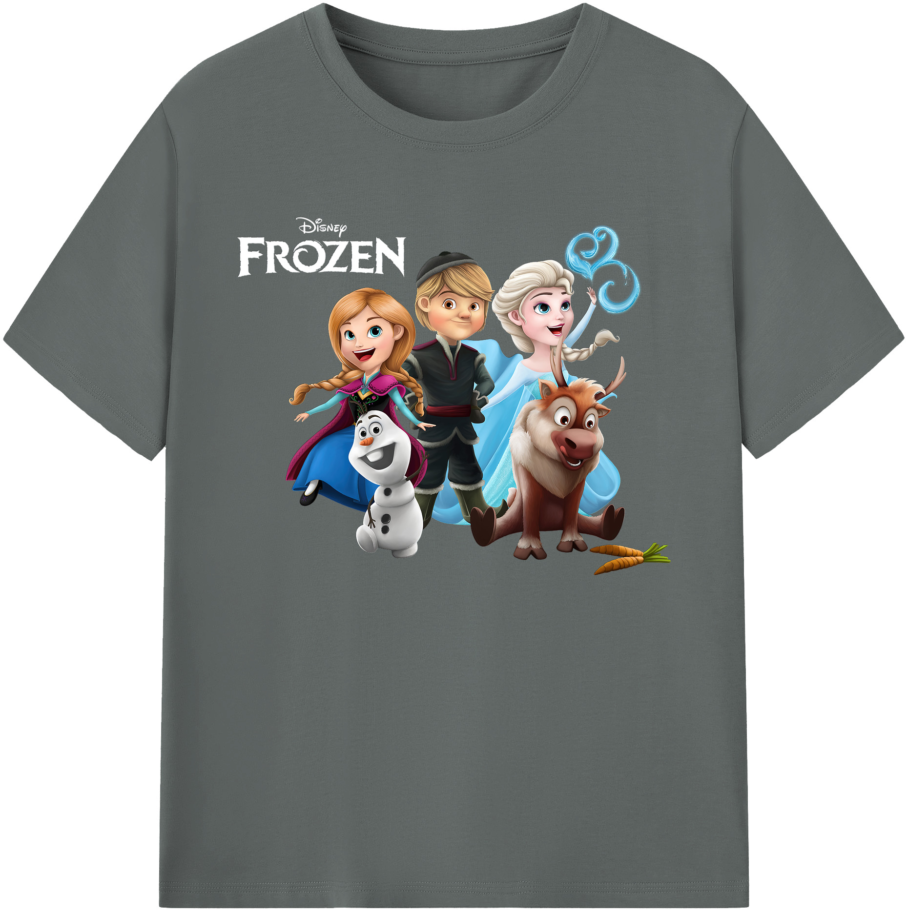 （画像用） アナと雪の女王 アンナ エルサ Frozen Anna Elsa 綿100％ メンズ半袖Tシャツ｜肌触りやわらか＆通気性